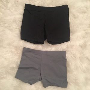 Black and gray shorts